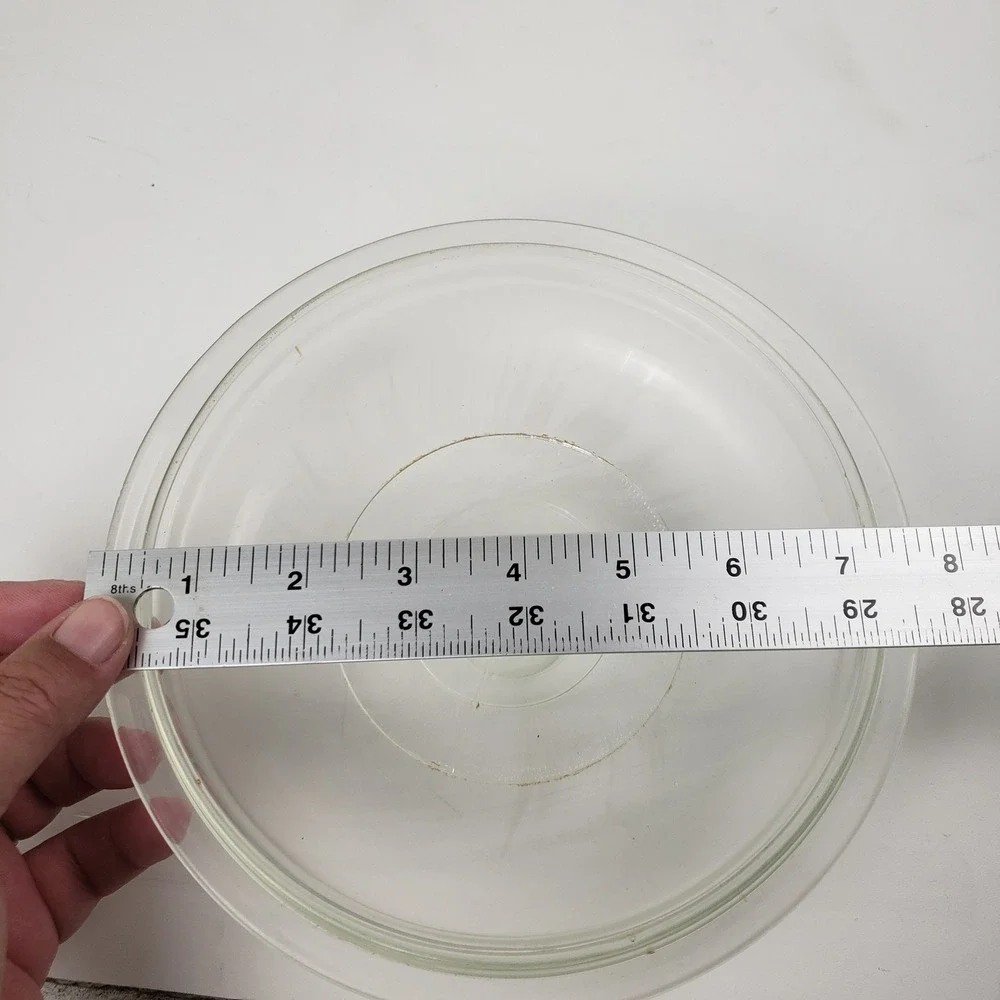 Vintage Clear Glass Replacement Lid 7.5 Inch Round Domed Casserole Cover
